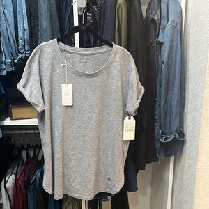 boxercraft Light Gray Rolled-Sleeve Crew Tee